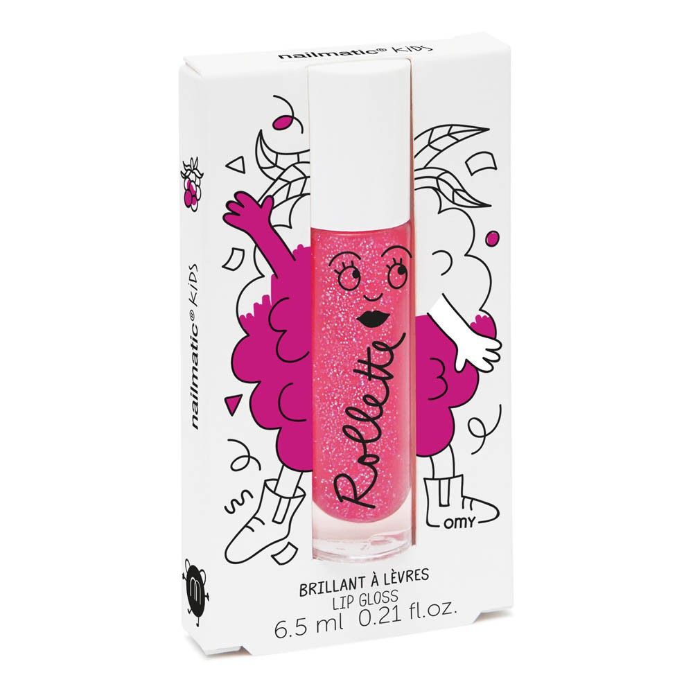 Nailmatic Kids - Rollette brillant à lèvres framboise - 6,5 ml - Rose fuschia