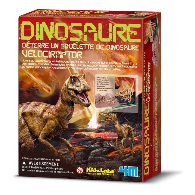 Kit déterre ton dinosaure Vélociraptor