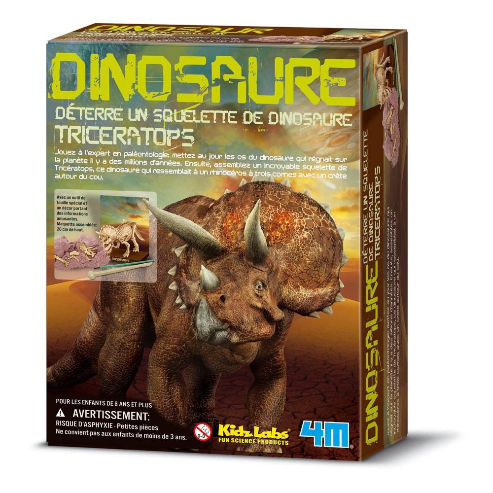 4M - Kit déterre ton dinosaure Tricératops - Multicolore