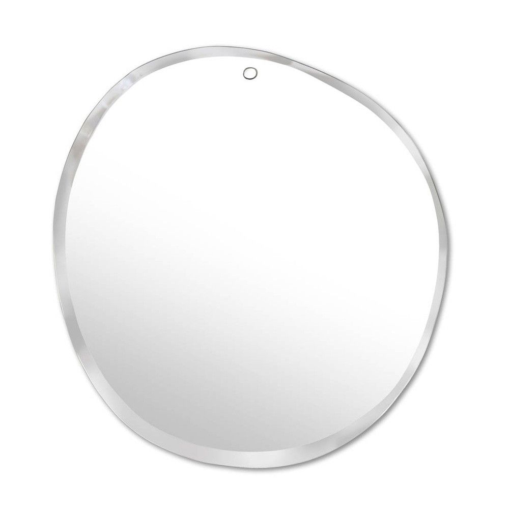 M Nuance - Miroir extra plat biseauté - forme aléatoire ronde 47x50 cm - Naturel