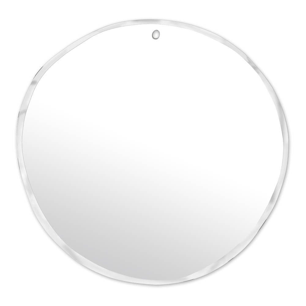 M Nuance - Miroir extra plat biseauté - forme aléatoire ronde 67,5x70 cm - Naturel