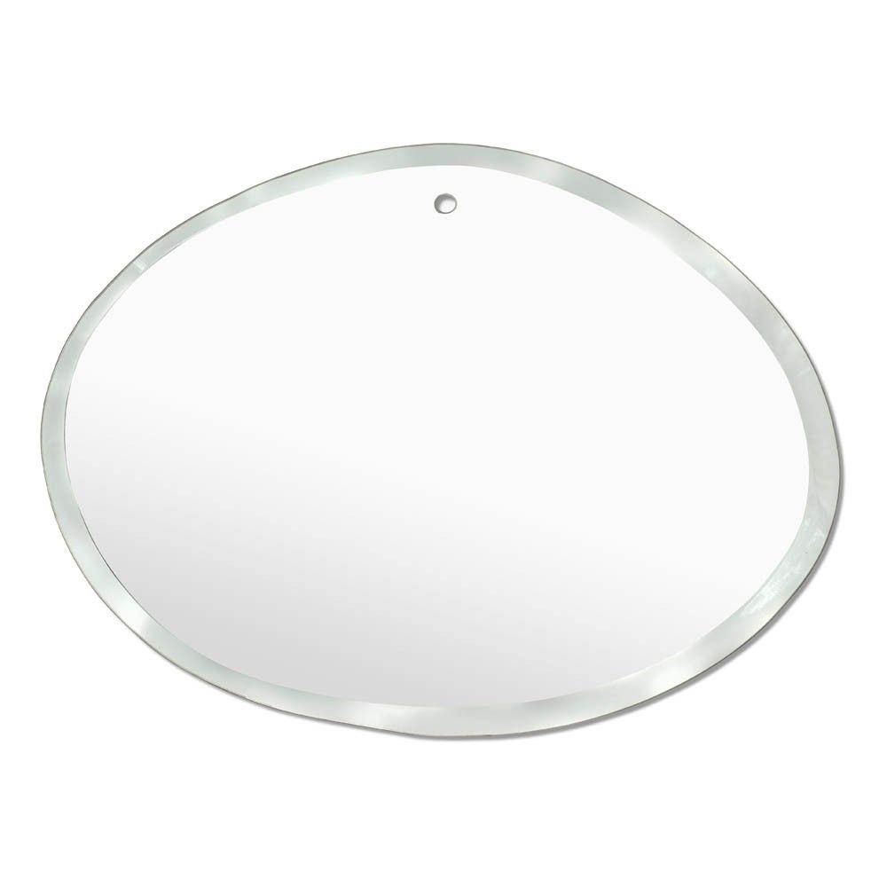 M Nuance - Miroir extra plat biseauté - forme aléatoire ovale horizontale 55x40 cm - Naturel