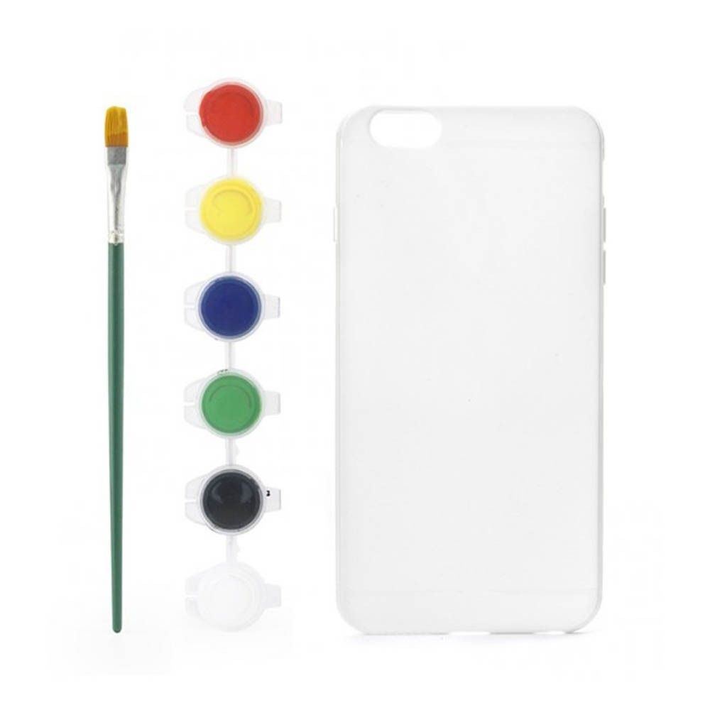Kikkerland - Coque personnalisable à peindre pour Iphone 6 plus - Blanc