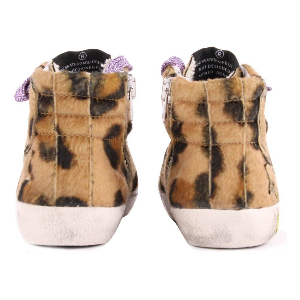 Slide Leopard Print Trainers with Zip Beige Golden Goose Deluxe