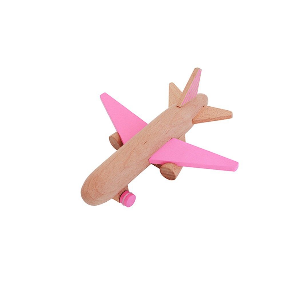 Wooden Aeroplane Pink- Product image n°0