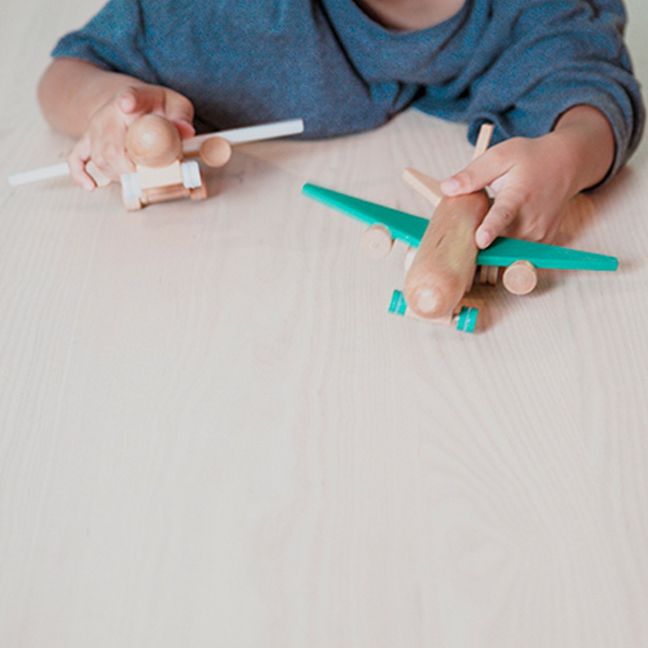 Wooden Aeroplane | White