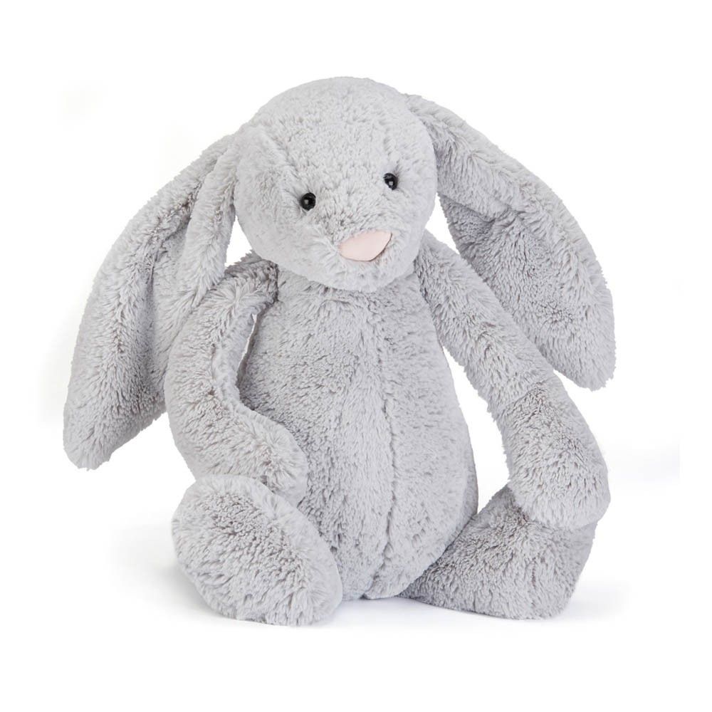 Jellycat - Peluche Lapin Bashful aux grandes oreilles - Gris