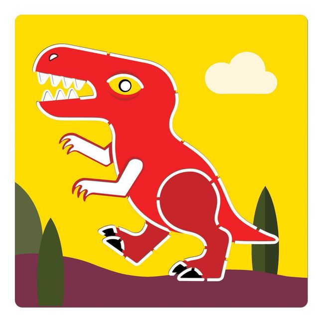 5 Schablone Dinosaurier 
