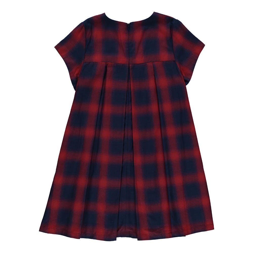 Pleated Checked Evy Dress Navy blue Morley Fashion Children