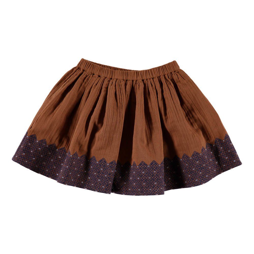 Embroidered Mauricette Skirt Caramel Louis Louise Fashion