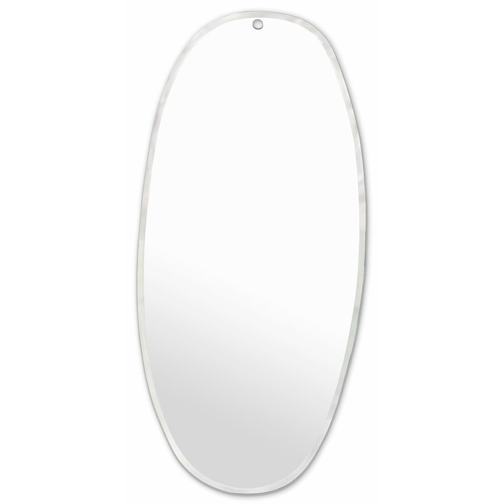 M Nuance - Miroir extra plat biseauté - forme aléatoire ovale 45x95 cm - Naturel