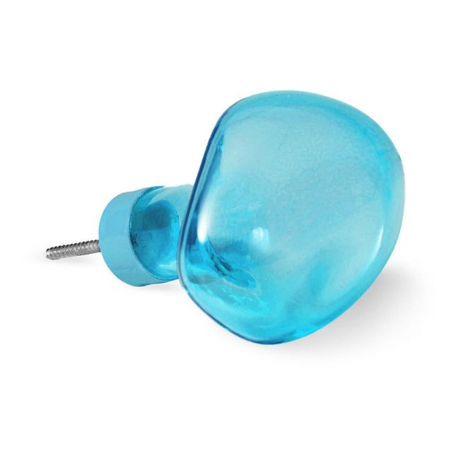 Patère en verre Bubble petite | Bleu