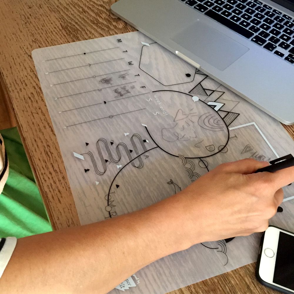 Sous-main et son stylo Transparent Superpetit Design Enfant