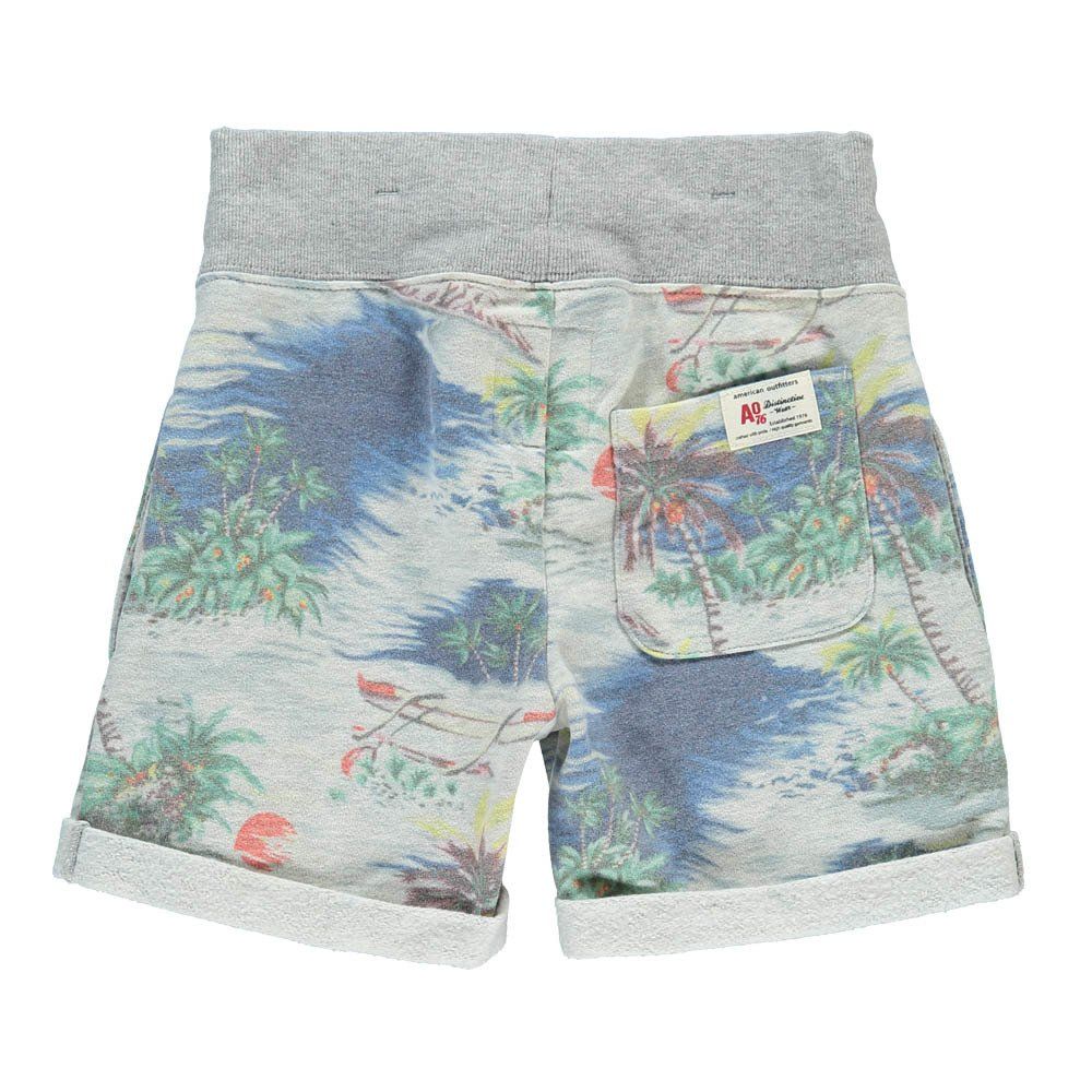 Palm Tree Fleece Bermuda Shorts Heather grey AO76 Fashion Teen