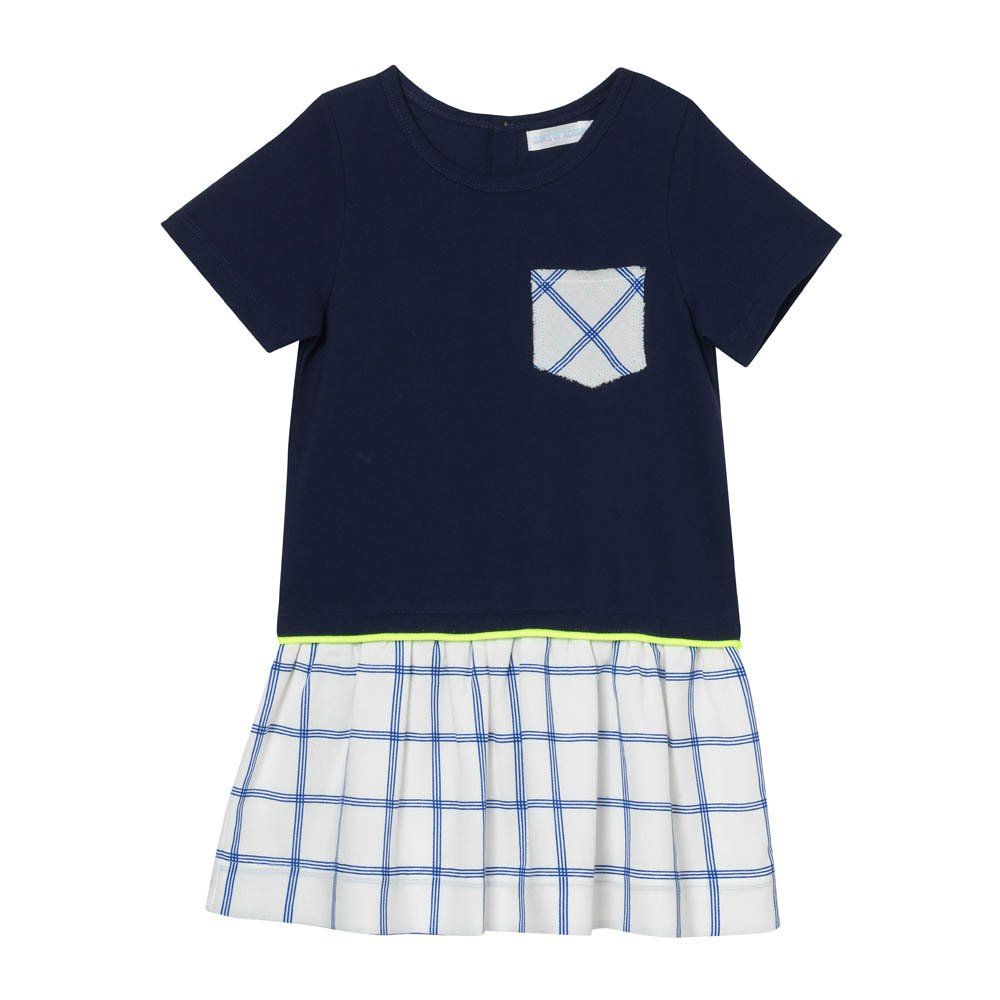 Oaks of acorn - Robe Bimatière à Carreaux Victoria - Fille - Bleu ciel