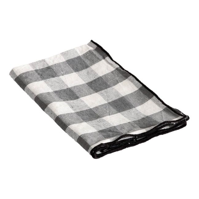 Slate Vichy Bourdon Napkins | Vichy Ardoise