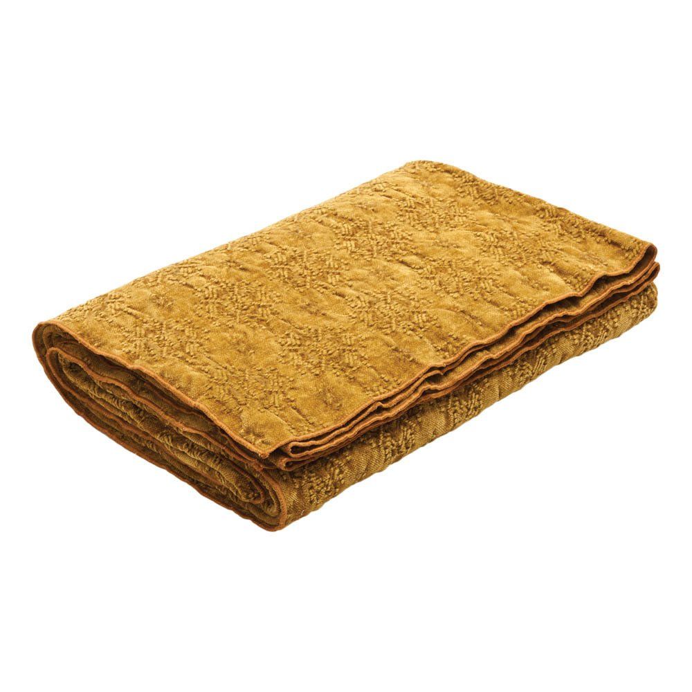 Decke Jacquard Stone washed Kilim  | Ocker- Produktbild Nr. 0