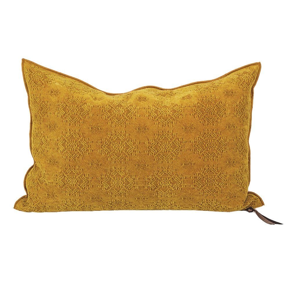 Maison de vacances - Coussin vice versa Jacquard Kilim - Ocre