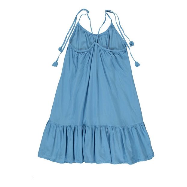Carolina Nude Back Dress Blue Bakker made with love Fashion