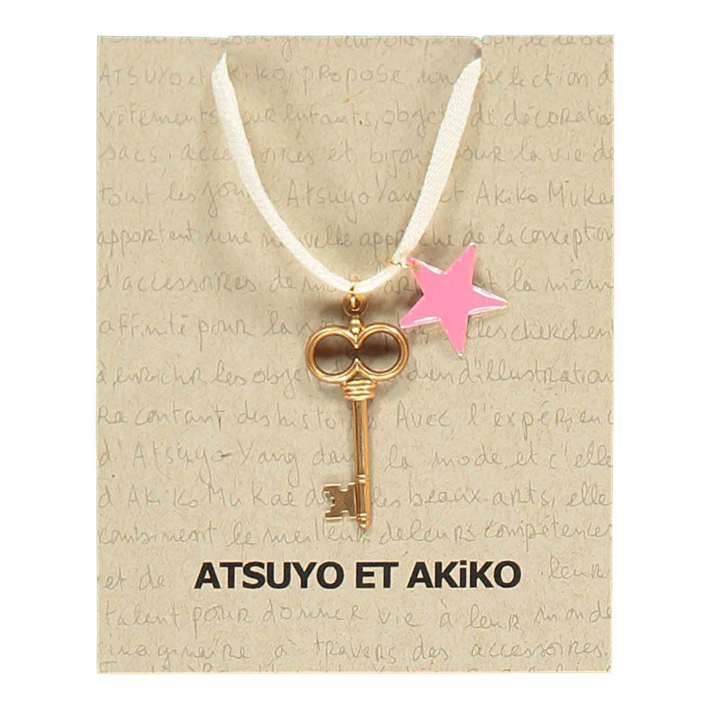 Atsuyo et Akiko - Collier Clé Star - Fille - Ecru