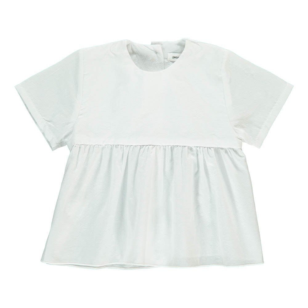 Pequeno Tocon - Blouse Volants - Fille - Blanc