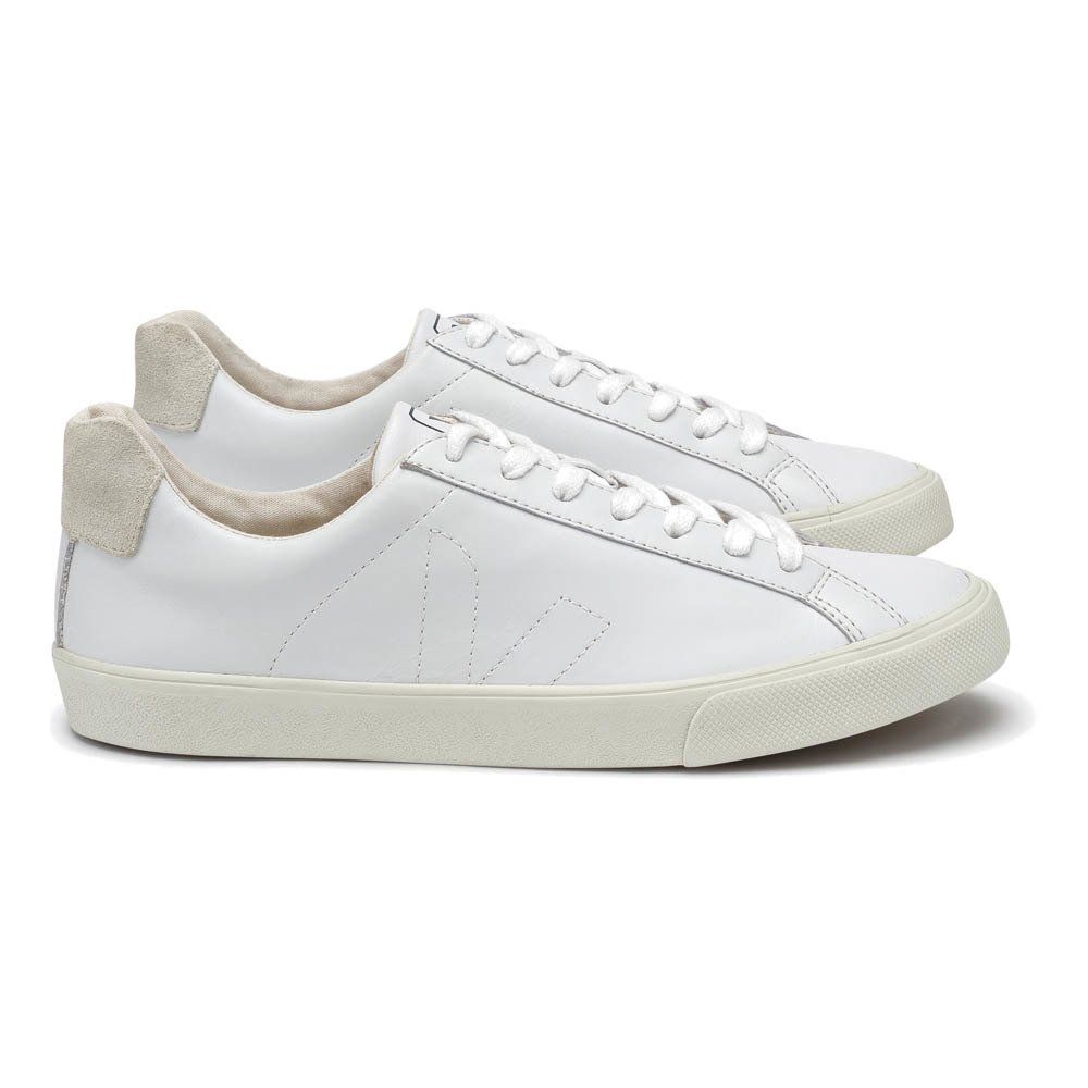 Veja Low Esplar Leather Lace Up Sneakers White Smallable