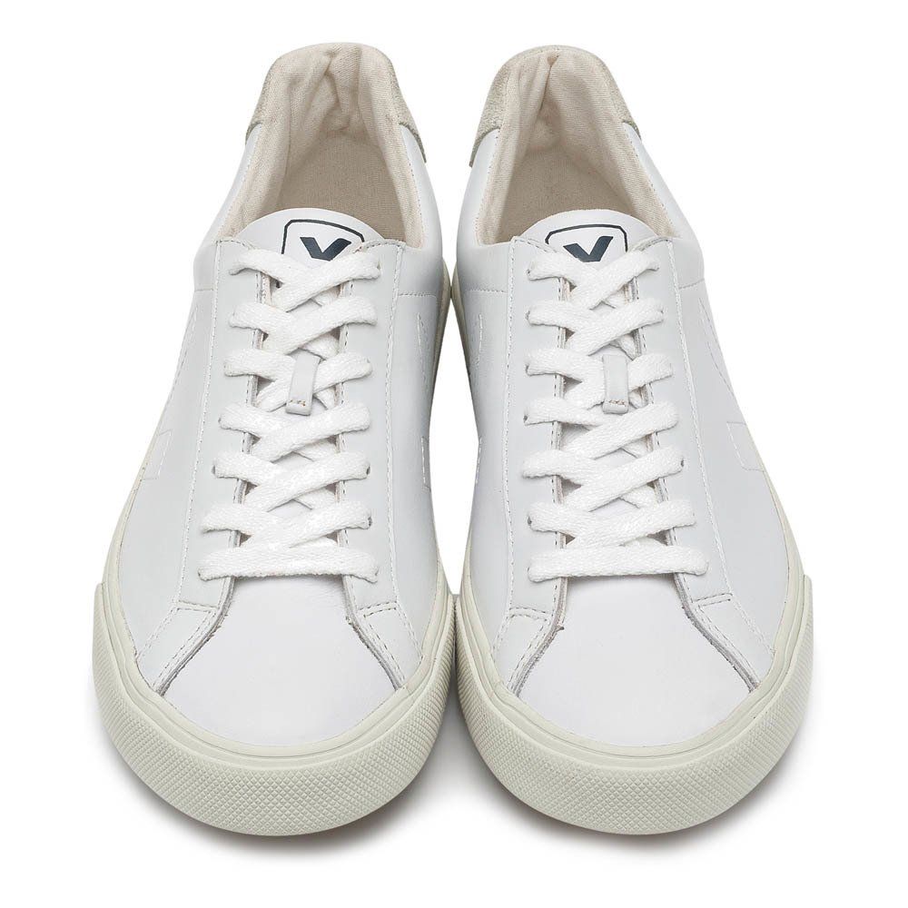 Low Esplar Leather Lace-Up Sneakers White- Product image n°3