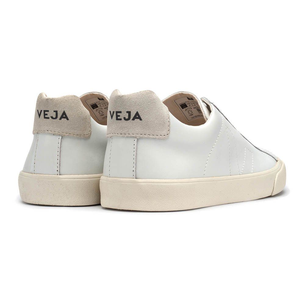 Low Esplar Leather Lace-Up Sneakers White- Product image n°4