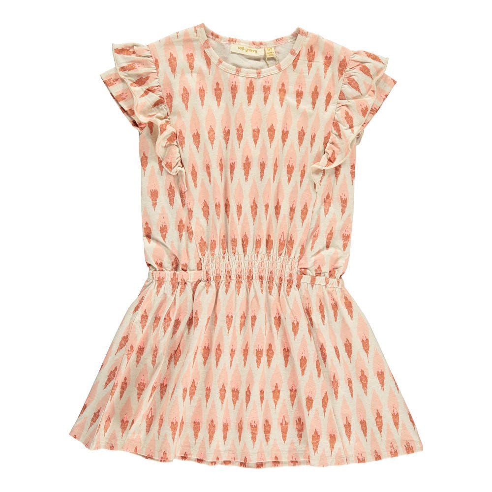 Soft Gallery - Robe Losanges Ikat Suzy - Fille - Rose