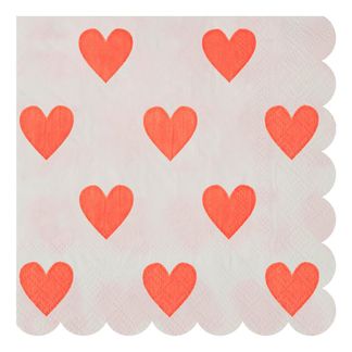 Meri Meri Servilletas de papel motivo Corazones - Set de 20-listing