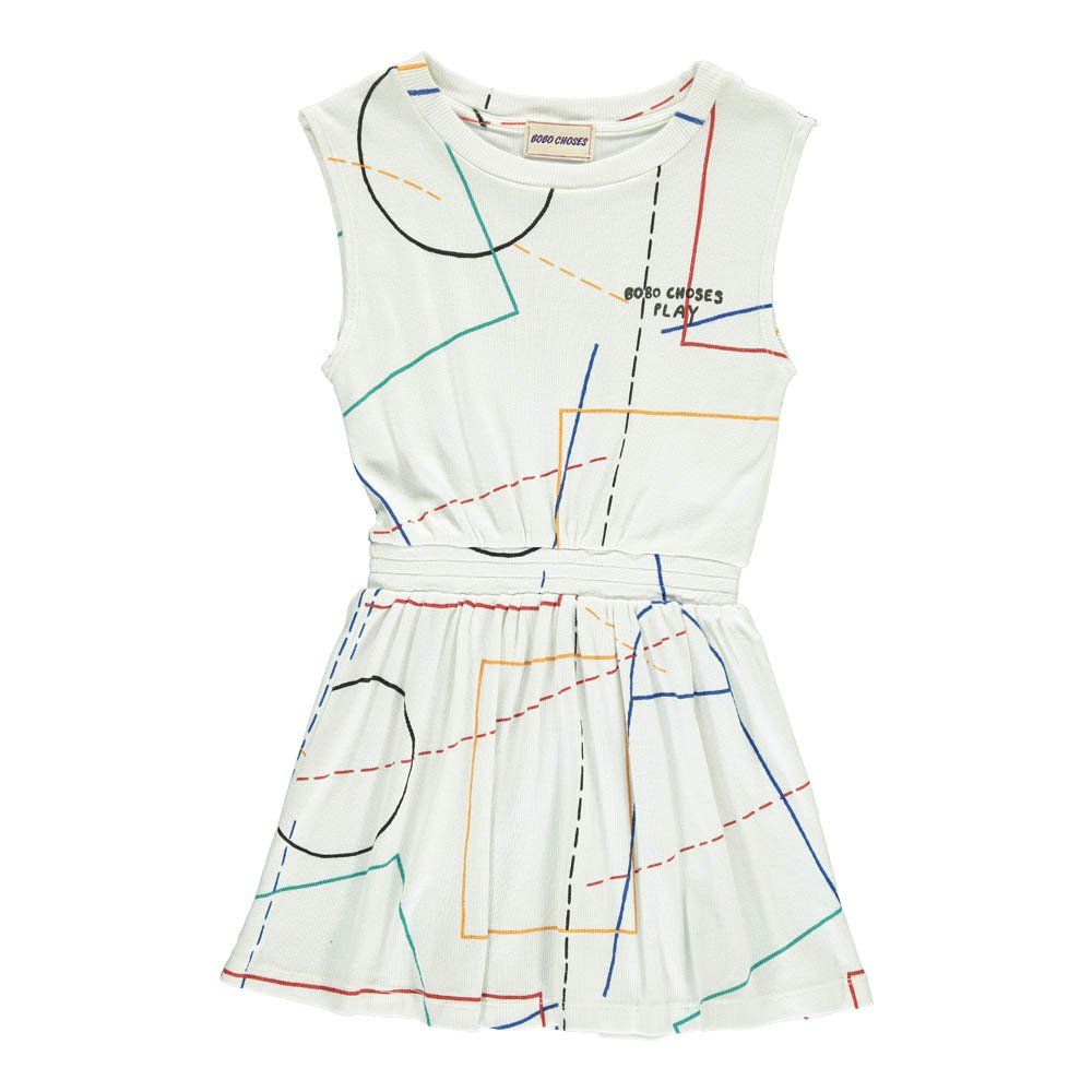 Bobo Choses - Robe Tennis Rib Coton Bio - Fille - Ecru