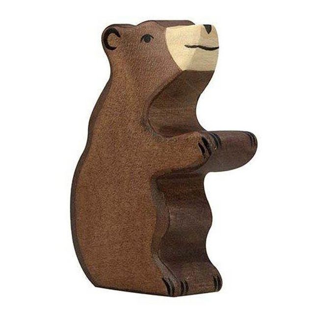 Small Wooden Bear Figurine