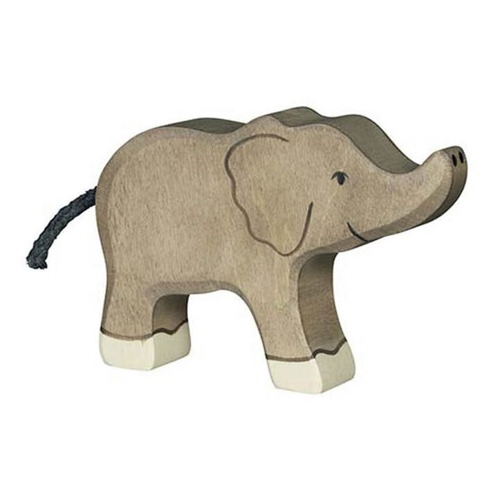 Holztiger Small Wooden Elephant Figurine Smallable