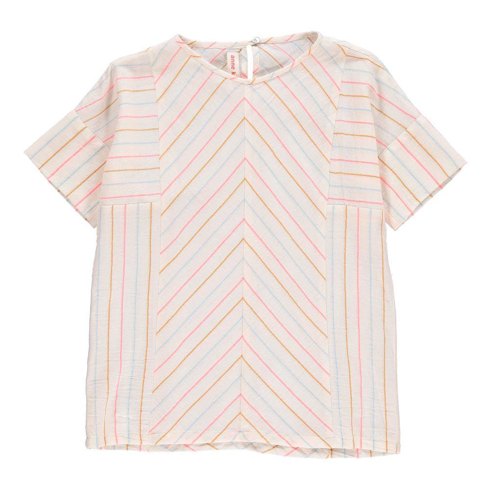 ANNE KURRIS - Robe Rayée Lenny - Fille - Ecru