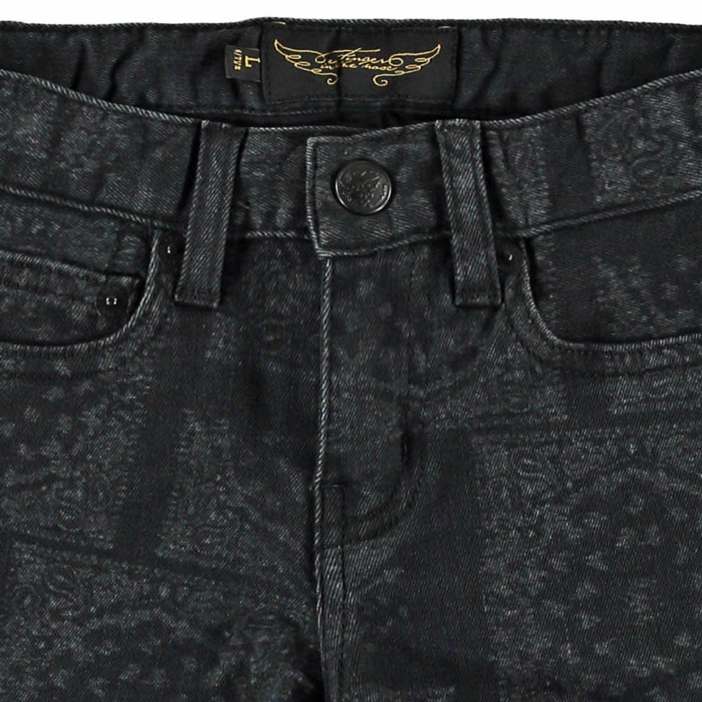 Nova Bandana Print Shorts Denim black Finger in the nose Fashion