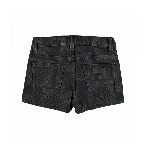 Nova Bandana Print Shorts Denim black Finger in the nose Fashion