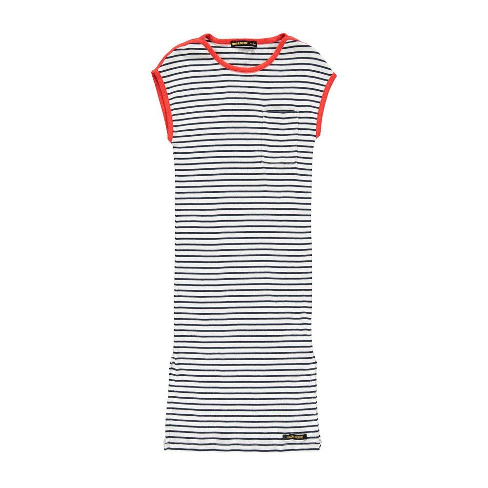 Finger in the nose - Robe Fendue Rayée Lazy - Fille - Bleu marine