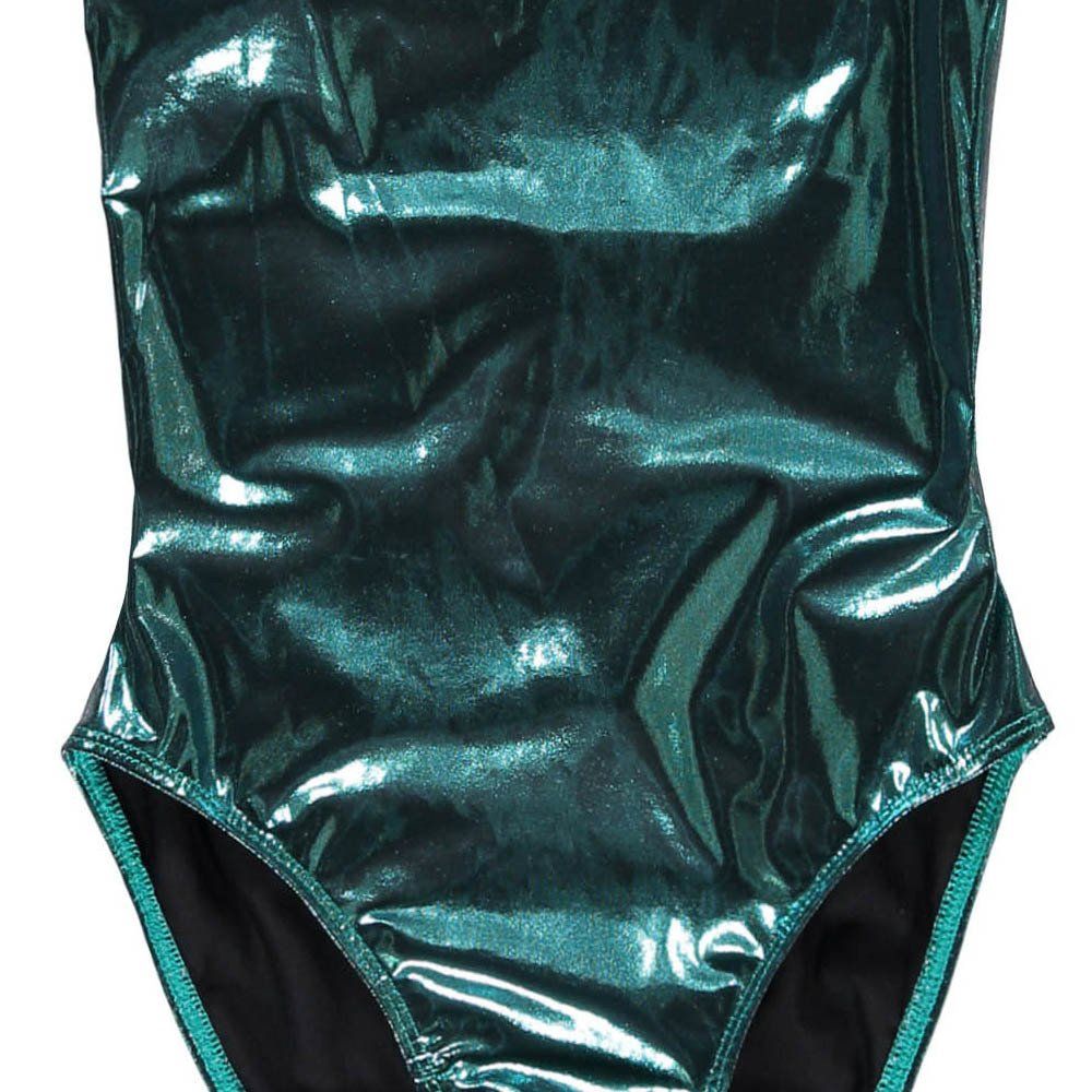 Olivia Metallic One Piece Swimsuit Petrol blue Finger in the nose