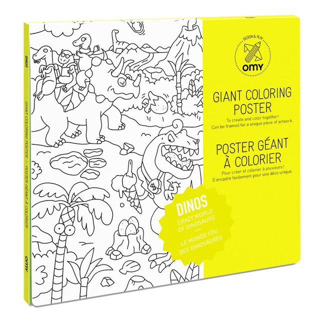 Póster gigante para colorear Dinos
