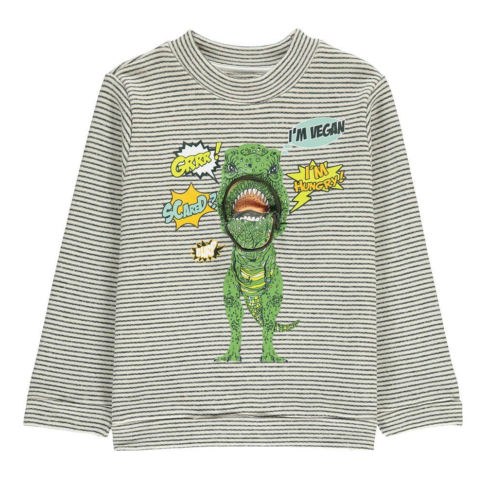 Milk on the Rocks - Sweat T-Rex Spike - Garçon - Ecru