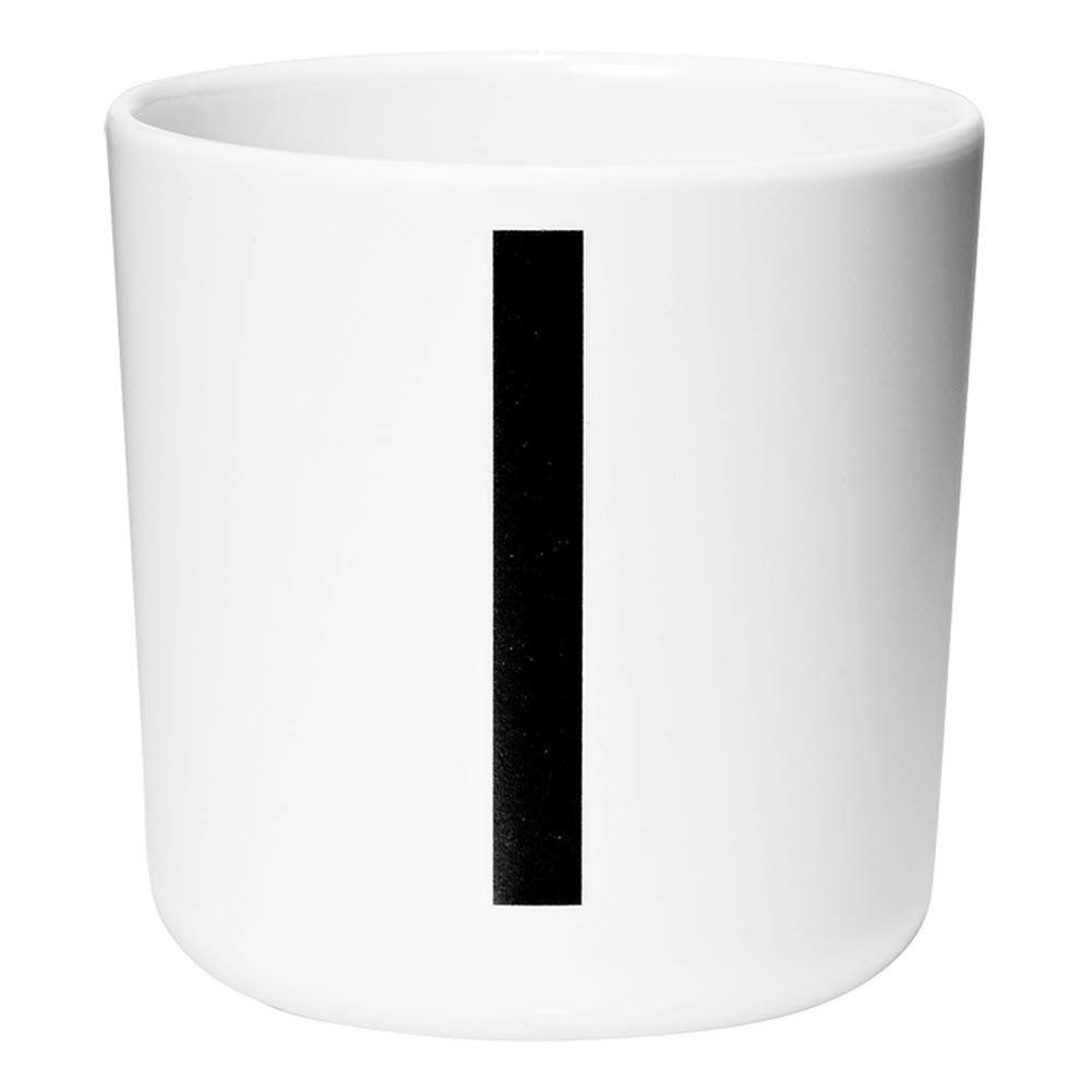 Design Letters - Mug en mélamine - I - Blanc