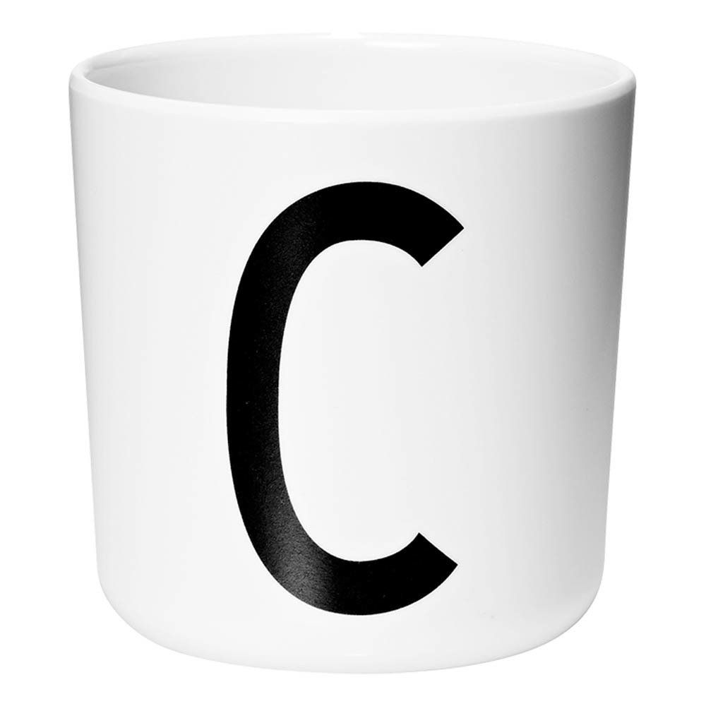 Design Letters - Mug en mélamine - C - Blanc