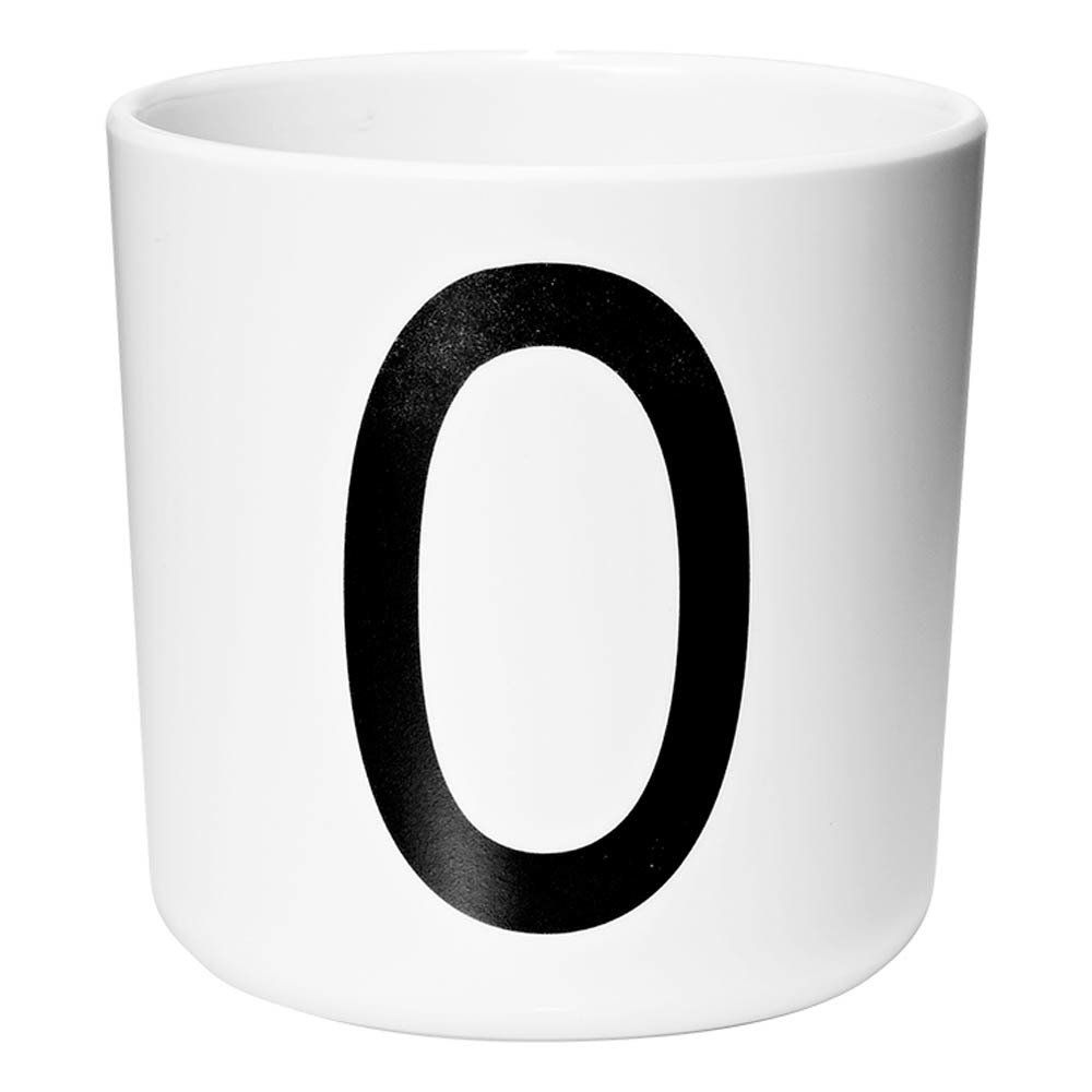 Design Letters - Mug en mélamine - O - Blanc