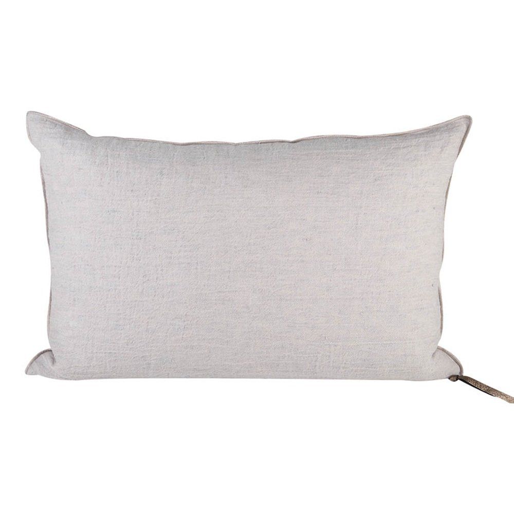 Maison de vacances - Coussin Vice Versa en Lin lavé froissé - Perle/Givré