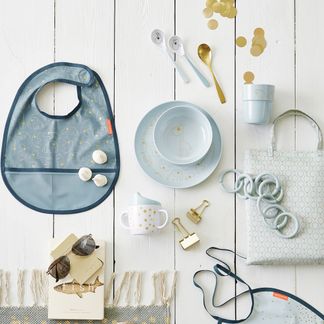 Done by deer Plato Yummy en melamina Oro-product