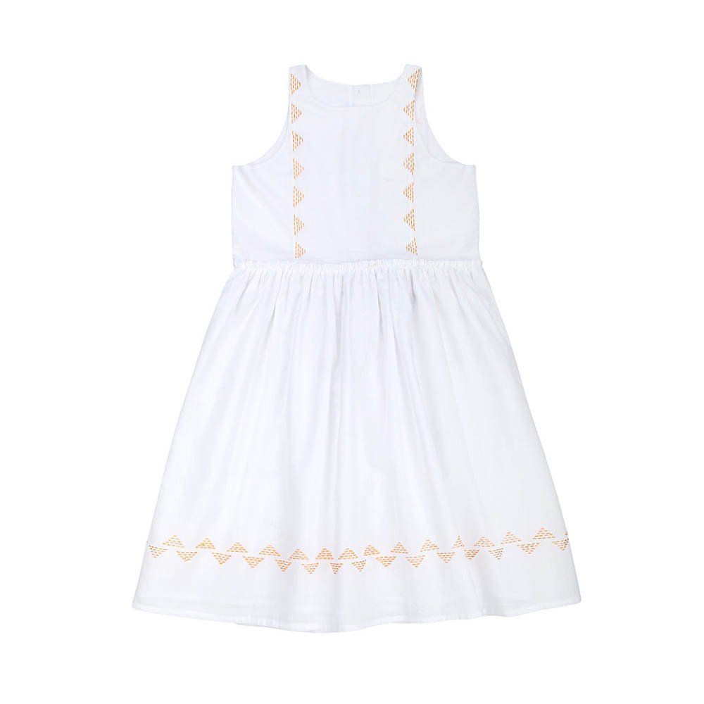 Ketiketa - Robe Brodée Stella - Fille - Blanc