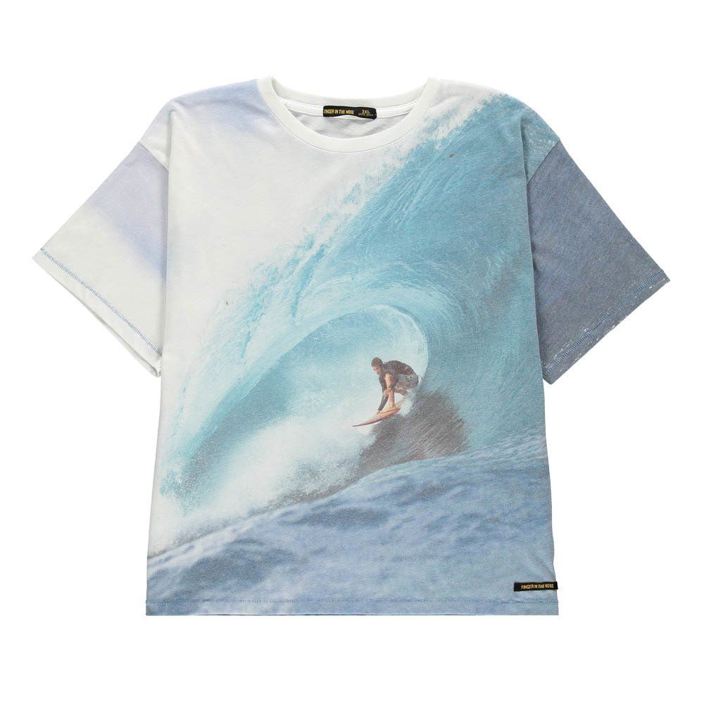 Finger in the nose - T-shirt Surfeur Vague Valley - Garçon - Bleu