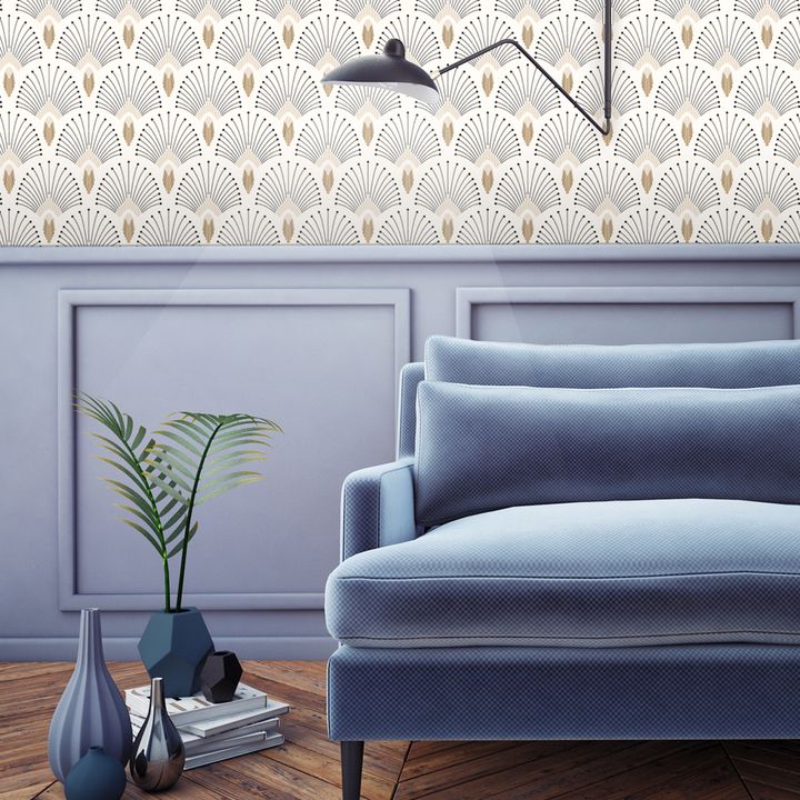 Traditional 1925 Wallpaper | Beige- Product image n°2