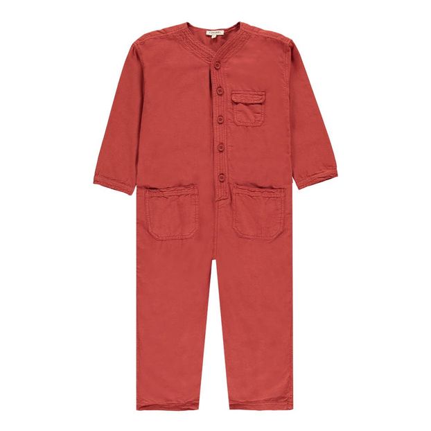 Soko Cotton Linen Jumpsuit Rust Caramel Fashion Children
