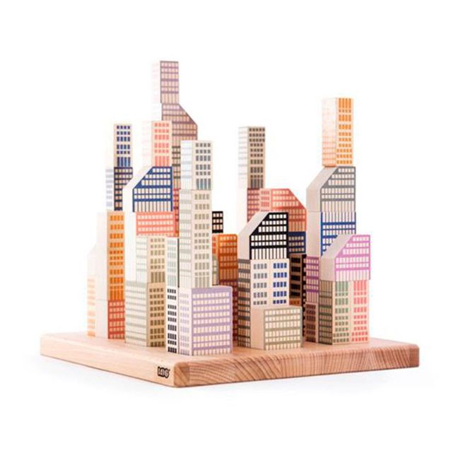 Cubes de bois ville de Manhattan - 54 pièces